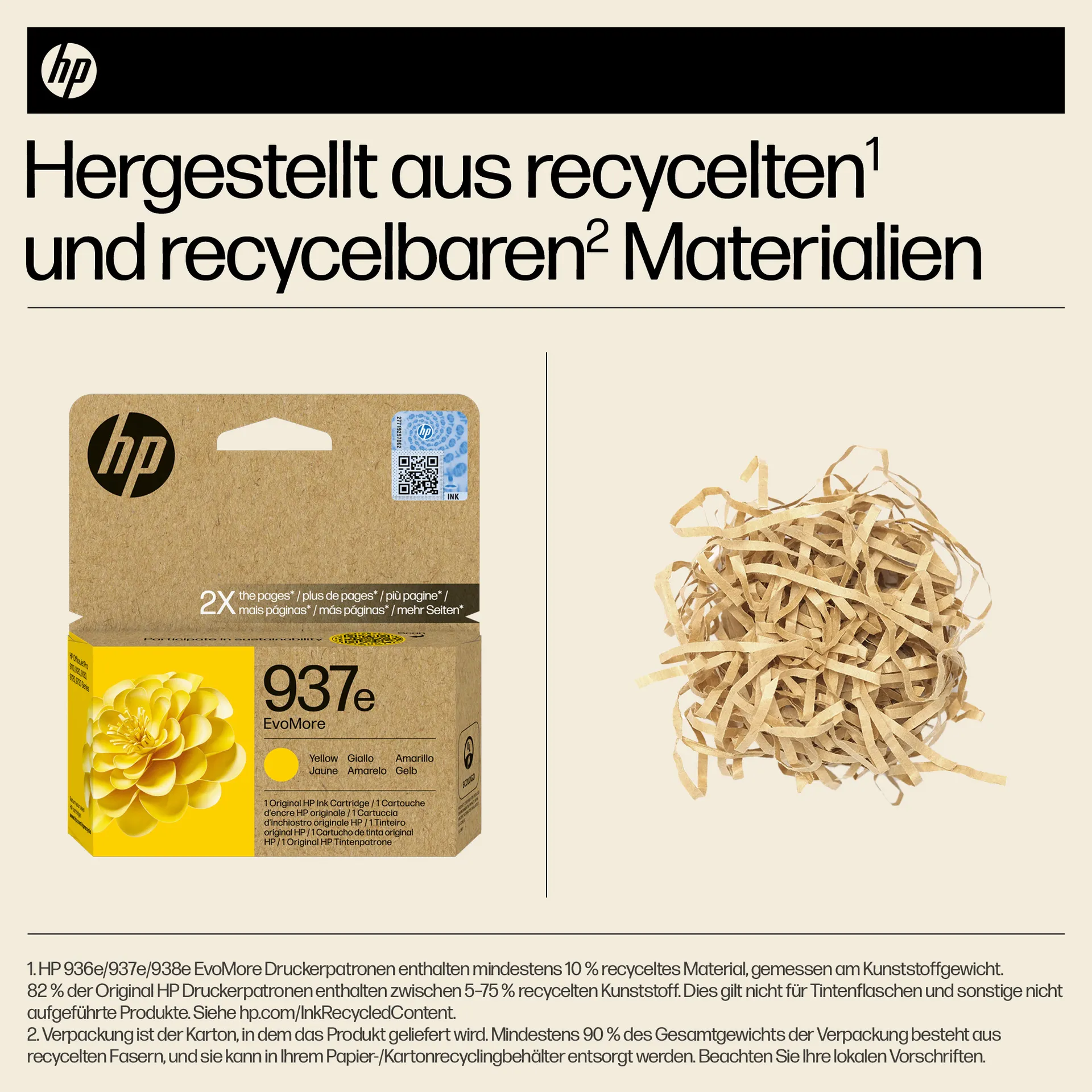 HP 937e EvoMore Gelb Original Druckerpatrone – Bild 4