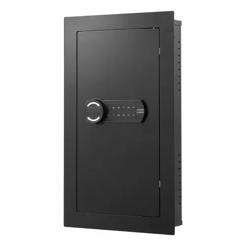 VEVOR Wandsafe Wandtresor mit Passwort & Schlüssel, Einbaugehäuse aus kaltgewalztem Stahl Q235 mit verstellbaren Ablagen & LED-Beleuchtung, Schranksafe Einbausafe für Geld Schmuck Reisepass – Bild 10