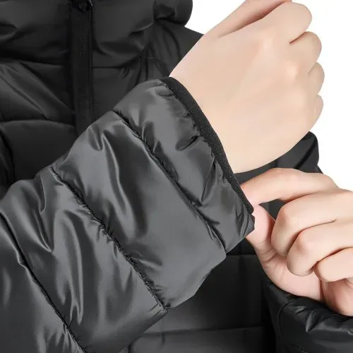 VEVOR Beheizbare Jacke für Damen mit 7,4-V-Akku, Softshell-Elektroheizmantel, winddichte, leichte Oberbekleidung mit 4 Heizzonen & 3 Heizstufen, für Wanderungen, Arbeiten im Freien, schwarz, L – Bild 10