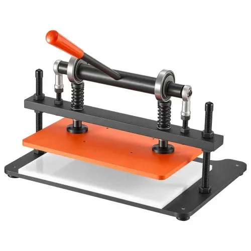 VEVOR Leder Stanzmaschine 360x260 mm Lederschneidemaschine Lochmaschine, Handpresse zum Prägen & Stanzen von Leder Stoff Papier Silikon, 1,5 t Druck, 12 mm Hub, Zwei Führungswellen Stahlkonstruktion – Bild 10