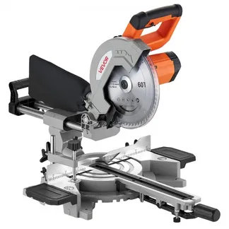 VEVOR Kapp- & Gehrungssäge mit Zugfunktion, 254 mm Sägeblatt, 1800 W, Einstellbare Winkel & Schnitttiefe, Aluminiumguss-Sockel, Kompakt & Tragbar zum Schneiden von Holz, Metallen & Laminaten VEVOR Kapp- & Gehrungssäge mit Zugfunktion, 254 mm Sägeblatt, 1800 W, Einstellbare Winkel & Schnitttiefe, Aluminiumguss-Sockel, Kompakt & Tragbar zum Schneiden von Holz, Metallen & Laminaten
