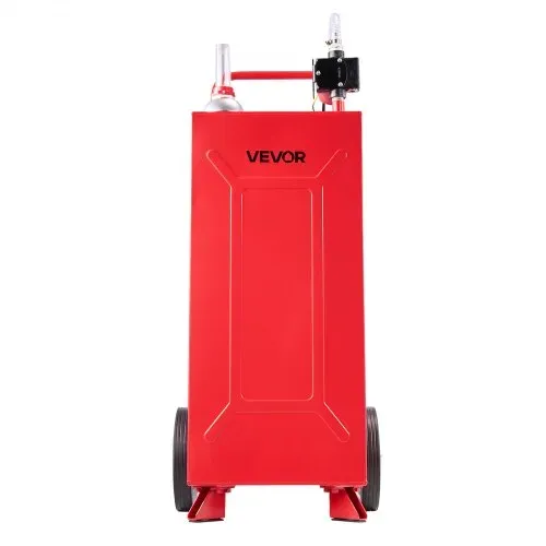 VEVOR 113,6L Kraftstofftrolley Mobile Tankanlage mit 12V Elektropumpe Rot, Tragbarer Kraftstoffkanister für Auto Rasenmäher Boot, Mit 2 Rollen & Ölstandsanzeige, Für Benzin & Diesel, Kohlenstoffstahl – Bild 10
