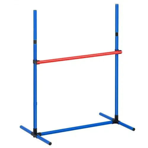 VEVOR Agility-Trainingsausrüstung für Hunde, 7-teiliges Upgrade-Set mit verstellbaren hohen Hürden, 6 Slalomstangen, 2 Tunneln, Sprungring, Pausenbox, 3 Frisbees, Pfeife, faltbarer Schüssel, Hindernisparcours-Set für Welpen mit 3 Taschen – Bild 10