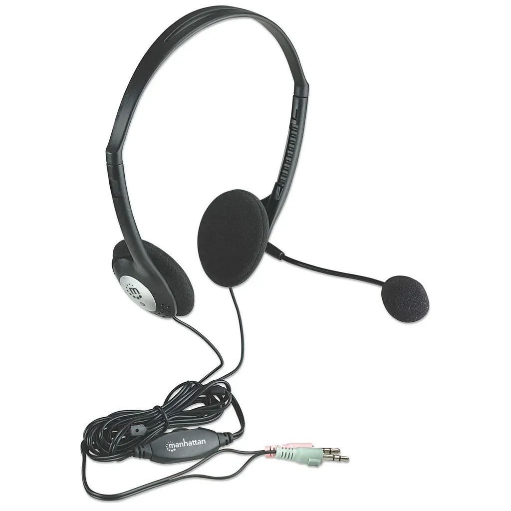 Manhattan Stereoheadset, Federleichtes Design, integriertes Mikrofon, Lautstärkeregler im Kabel integriert – Bild 2
