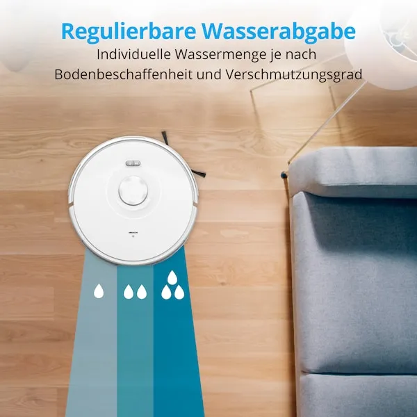 MEDION Saugroboter X10 SW, Wischfunktion, Lasernavigation, 2.700 Pa Saugkraft, No Go & Go Bereiche, präzise Kartenerstellung, mehrere Etagen, App-Steuerung – Bild 4