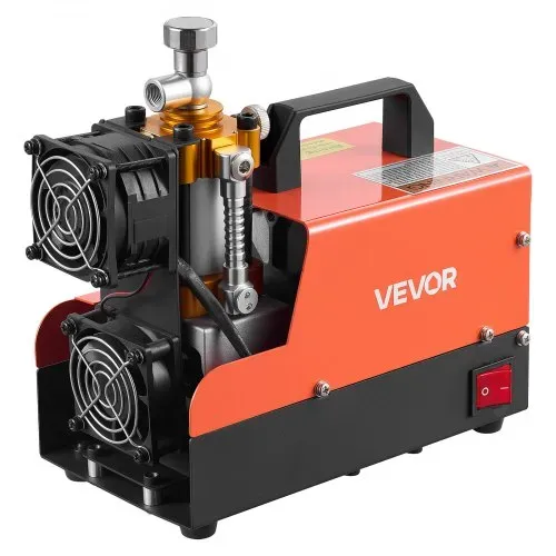 VEVOR PCP Luftkompressor 250W Luftgewehrkompressor 300bar DC 12V AC 230V, 4500PSI 30MPa, Lüfterkühlung, Manueller Stopp, Konverter für Heim & Outdoor, Hochdruckkompressor für Paintball Tauchflaschen – Bild 9