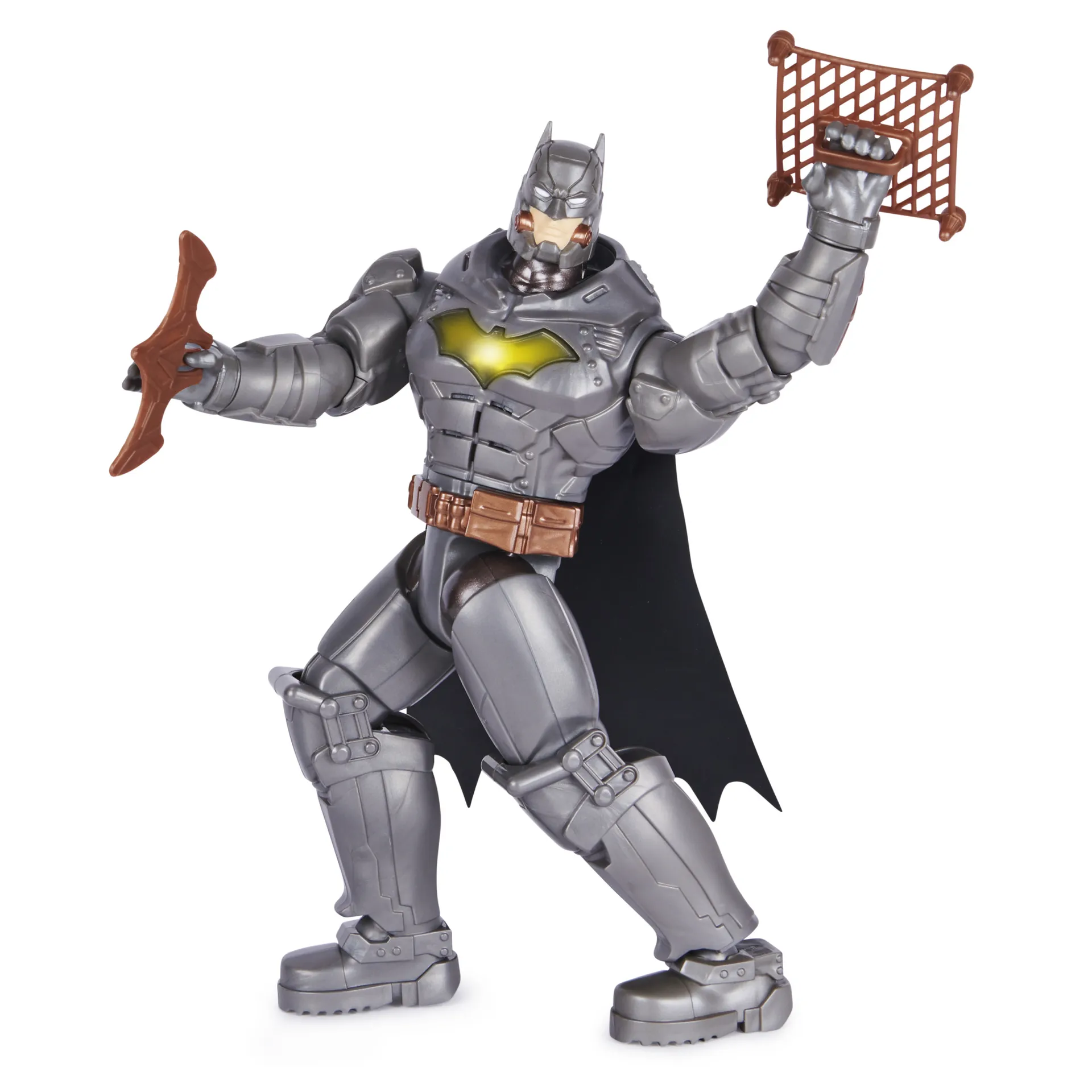 DC Comics Batman 30cm Deluxe - Actionfigur mit Schlag- und Wurffunktion, 5 Ausrüstungsgegenständen, Licht- und Soundeffekten – Bild 2