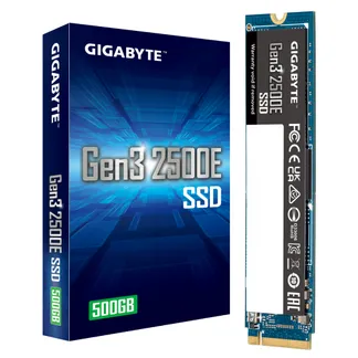 GIGABYTE Gen3 2500E SSD 500GB M.2 PCI Express 3.0 NVMe GIGABYTE Gen3 2500E SSD 500GB M.2 PCI Express 3.0 NVMe