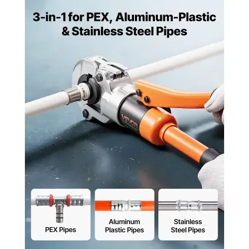 VEVOR Presszange Hydraulik, multifunktionales Presswerkzeug mit TH16 TH20 TH26 TH32 Backen, Crimpzange für PEX- & Aluminium-Kunststoff-Rohre sowie V12 V15 V18 V22 V28 Backen für Edelstahlrohre VEVOR Presszange Hydraulik, multifunktionales Presswerkzeug mit TH16 TH20 TH26 TH32 Backen, Crimpzange für PEX- & Aluminium-Kunststoff-Rohre sowie V12 V15 V18 V22 V28 Backen für Edelstahlrohre