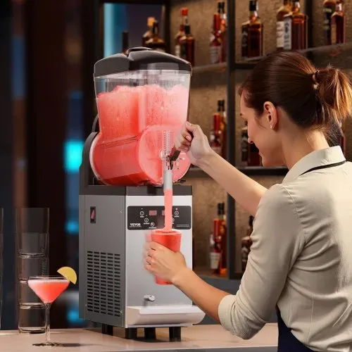 VEVOR kommerzielle Slusheis Maschine 12 L Einzeltank-Maschine für gefrorene Getränke, 48 Tassen Edelstahl Slush-Eismaschine mit elektronischem Tastenfeld Softeis Maker für Partys Restaurants Cafés – Bild 7