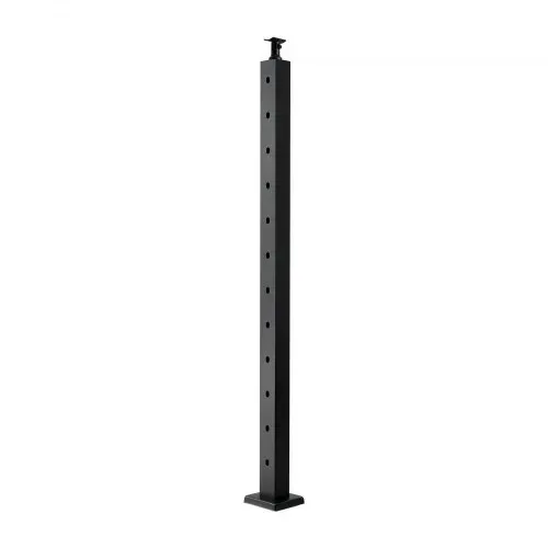 VEVOR Kabelgeländerpfosten, 1067x50,8x50,8 mm, Kabel-Treppengeländerpfosten mit 30° vorgebohrten Löchern, SUS304 Edelstahl, für Handlauf, Balustraden, Schwarz, 1JZLGZXHS106W3XAA001V0 – Bild 8