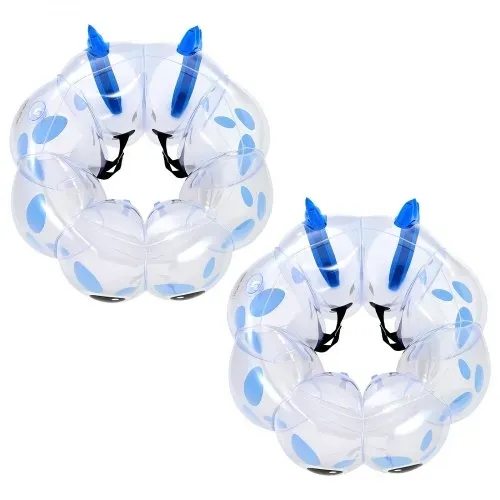 VEVOR 2 x Aufblasbare Bumper Sumo Bälle 1,2 m für Jugendliche Stoßball Blau für Garten, Camping, Picknick, Rasen & Outdoor, 0,5 mm Starkes PVC, Heißverschweißte Griffe & Stabil Sitzende Schultergurte – Bild 9