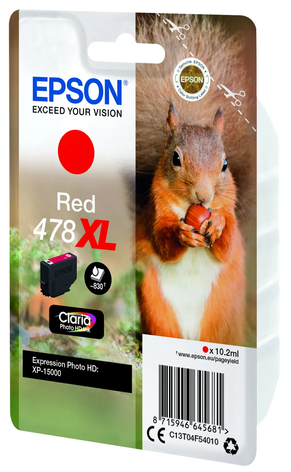 Epson Squirrel Singlepack Red 478XL Claria Photo HD Ink – Bild 4