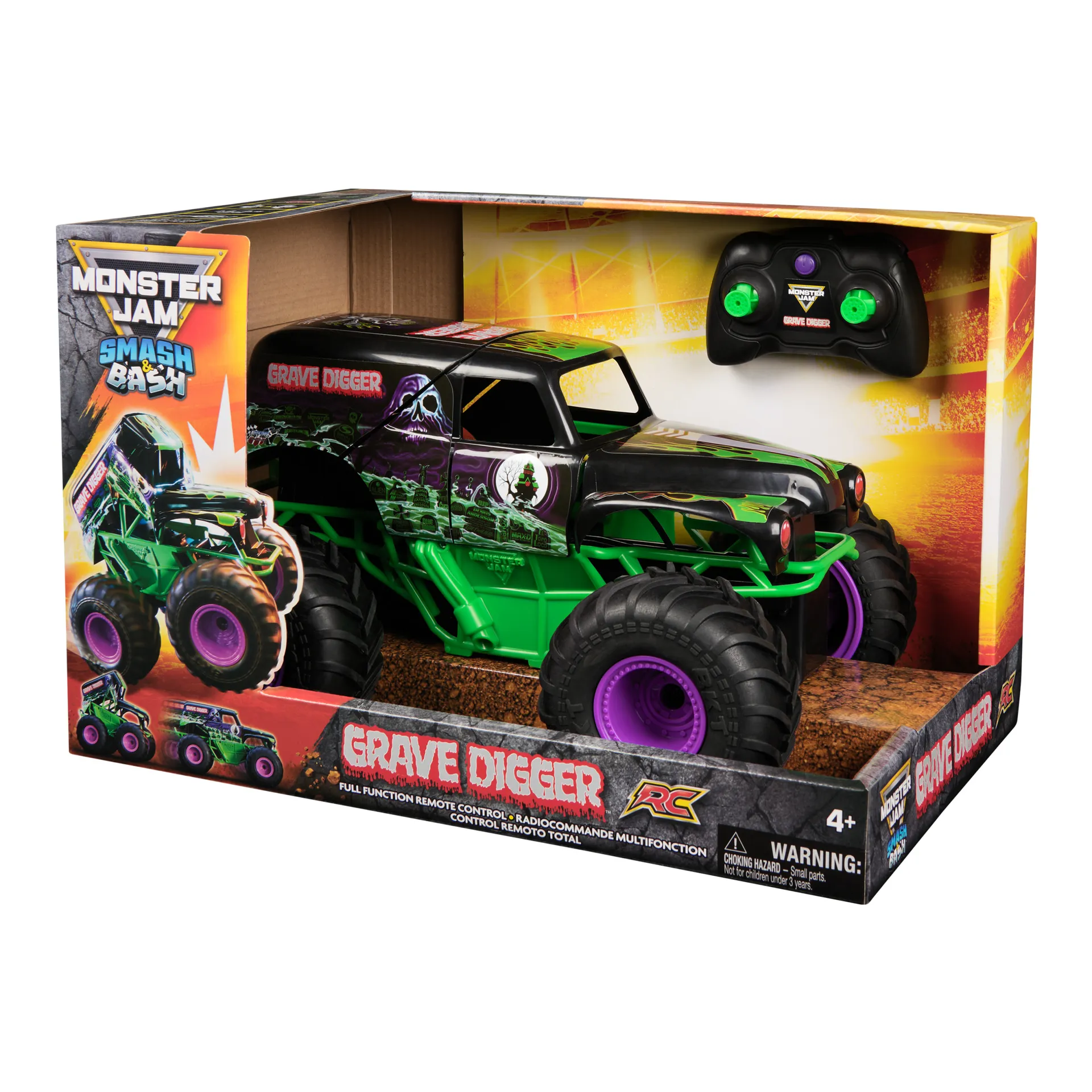 Monster Jam - Smash 'n Bash Grave Digger, ferngesteuerter Monstertruck, der sich beim Crash verformt und auf Knopfdruck wieder repariert – Bild 7