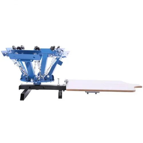 VEVOR Siebdruckmaschine 4-Farben 1-Station-Siebdruckpresse 540x450 mm, 360° Drehbar Präzise Positionierung Pulverbeschichteter Kohlenstoffstahl für T-Shirt-DIY, Heim- und Gewerbekunden – Bild 8