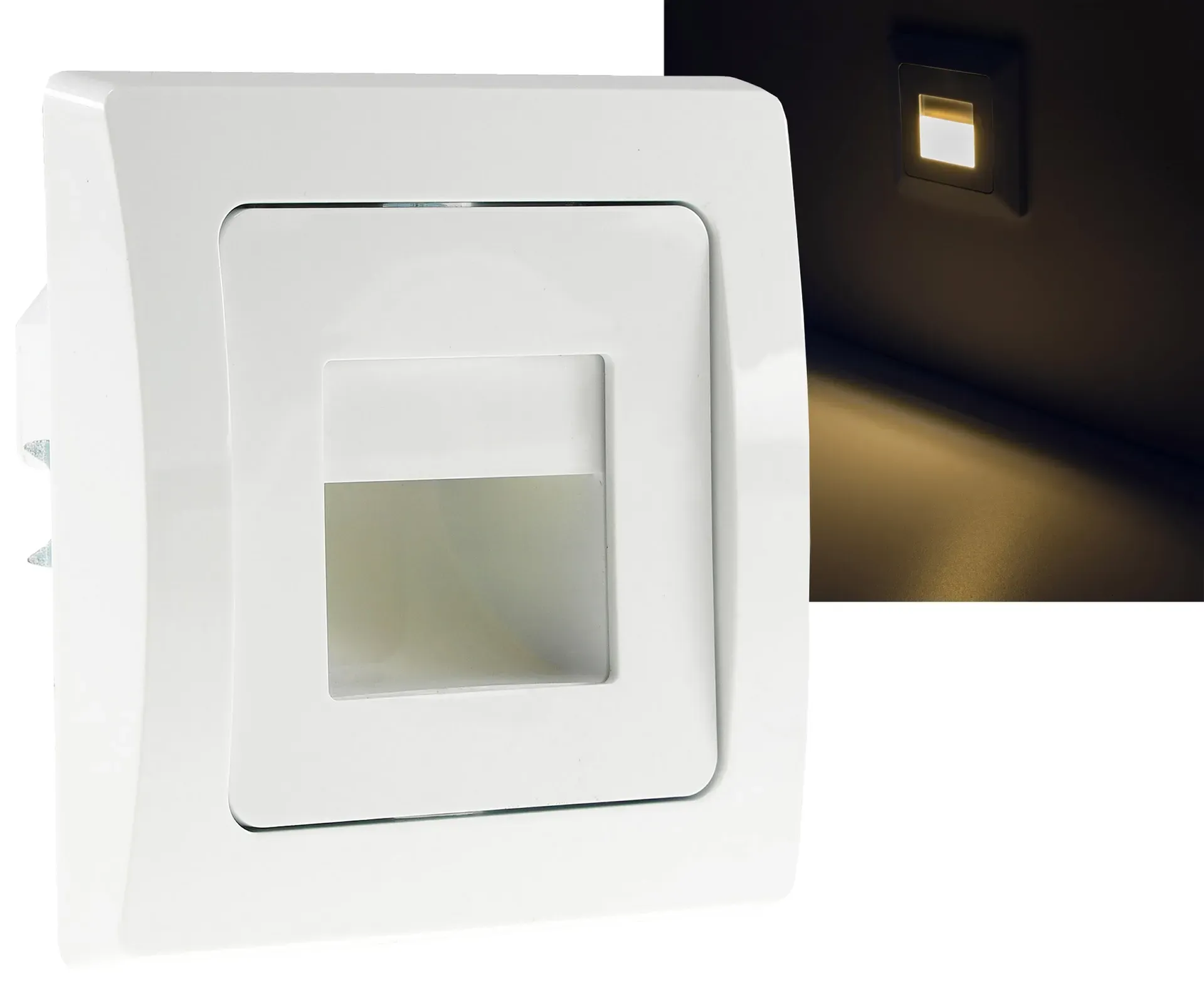 DELPHI LED-Einbauleuchte “COB” weiß 80x80mm, 3000k, warmweiß, 55 Lumen DELPHI LED-Einbauleuchte “COB” weiß 80x80mm, 3000k, warmweiß, 55 Lumen