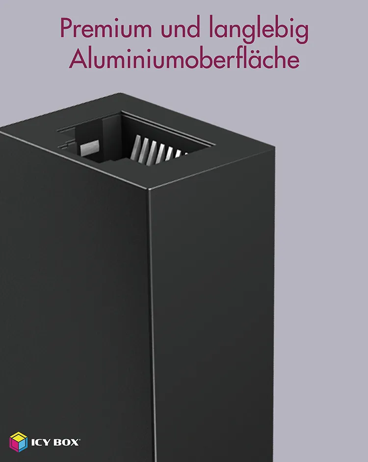 ICY BOX IB-AC501a, USB 3.2 Gen 1 (Type-A) zu Gigabit Ethernet Lan Adapter, schwarz – Bild 5