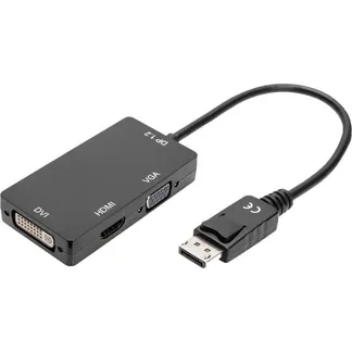 3in1 Adapter/Konverter DisplayPort > DisplayPort + HDMI + DVI + VGA 3in1 Adapter/Konverter DisplayPort > DisplayPort + HDMI + DVI + VGA