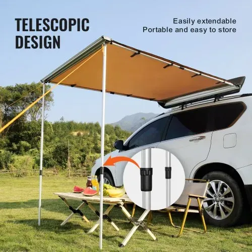 VEVOR Vehicle Awning 2,01 x 2,5 m Shade Coverage Car Side Awning PU3000mm UV50+ – Bild 3