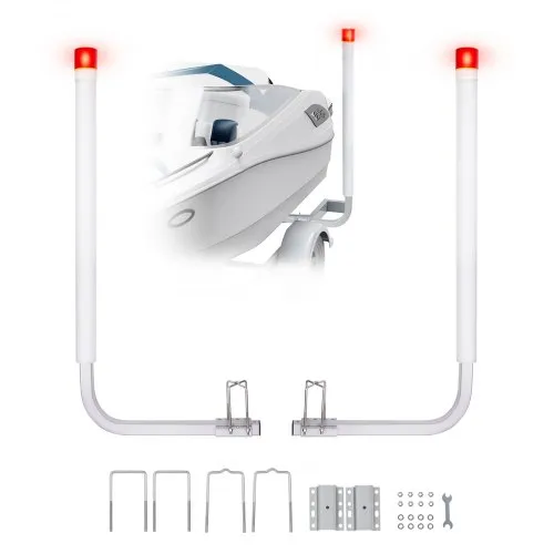 VEVOR 1,57 m Anhängerpfahl Bootsanhänger Kurbelstütze Bootsführung mit LED-Licht, 30 cm Einstellbar Boat Trailer Guide-on, Ersatzteile und Zubehör für Skiboot Fischerboot Segelbootanhänger VEVOR 1,57 m Anhängerpfahl Bootsanhänger Kurbelstütze Bootsführung mit LED-Licht, 30 cm Einstellbar Boat Trailer Guide-on, Ersatzteile und Zubehör für Skiboot Fischerboot Segelbootanhänger