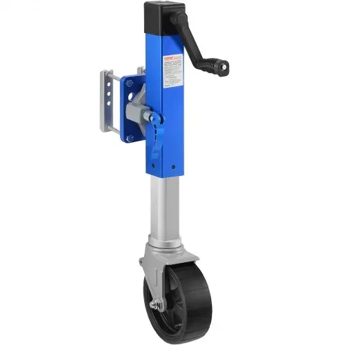 VEVOR Anhängerheber mit Rad, 725kg Anhängerstütze, Drehgelenk-Bootsanhängerheber PP-Einzelrad, 254 mm Hub, anschraubbarer Reiseanhänger mit Griff für Wohnmobil, Boot, Pferdeanhänger, Nutzanhänger – Bild 8