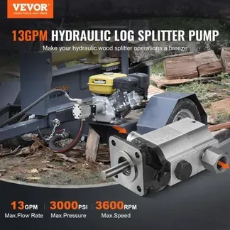 VEVOR Hydraulische Holzspalterpumpe, 13 GPM, 2-stufige 3000 PSI Holzspalterpumpe, 1″ Einlass 1/2″ NPT Auslass 3600 U/min Aluminium-Hydraulikzahnradpumpe, für Holzspalter mit kleinem Motor, Schneepflug VEVOR Hydraulische Holzspalterpumpe, 13 GPM, 2-stufige 3000 PSI Holzspalterpumpe, 1″ Einlass 1/2″ NPT Auslass 3600 U/min Aluminium-Hydraulikzahnradpumpe, für Holzspalter mit kleinem Motor, Schneepflug
