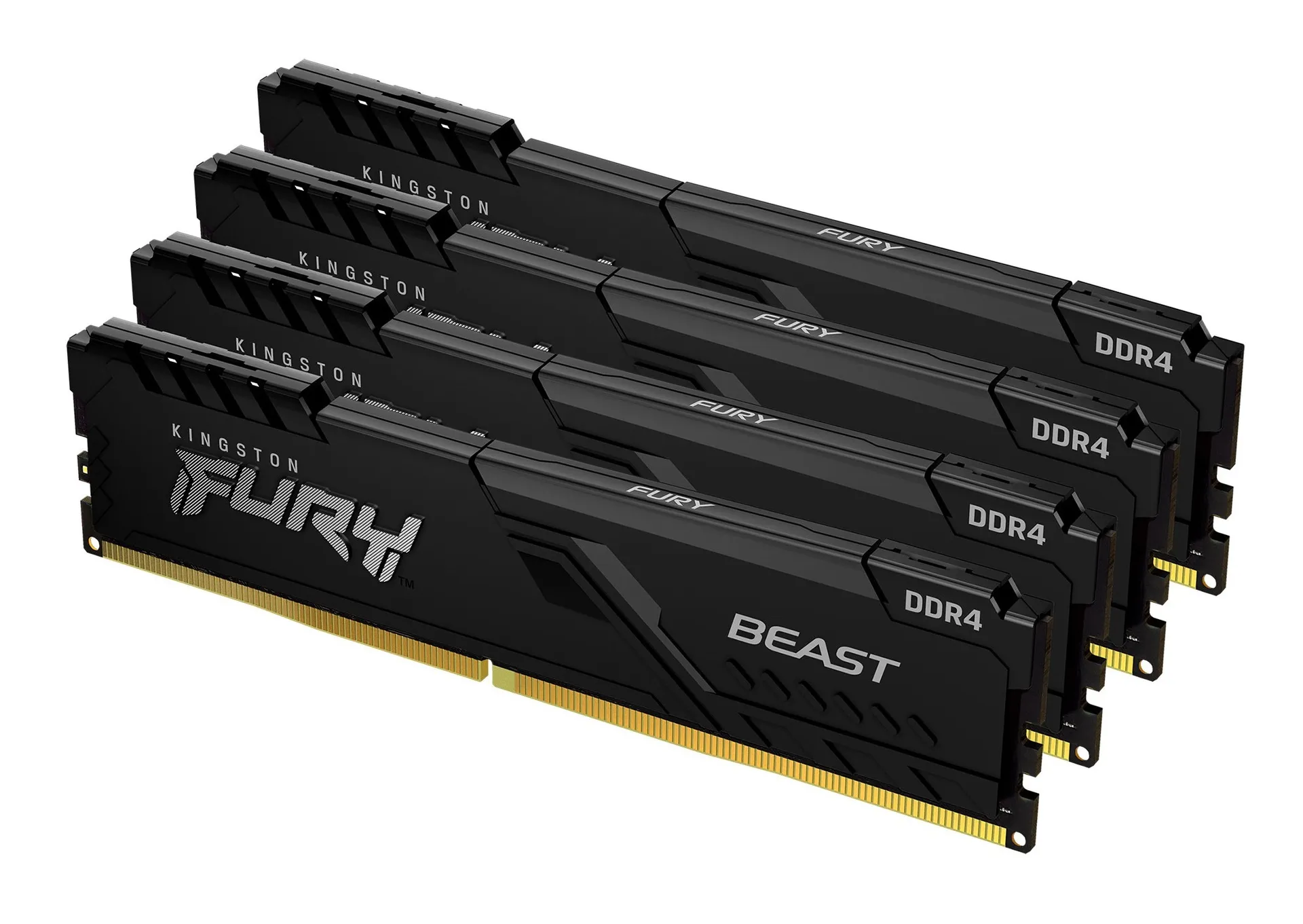 Kingston Technology FURY Beast 128GB 3200MT/s DDR4 CL16 DIMM (4er-Kit) Black Kingston Technology FURY Beast 128GB 3200MT/s DDR4 CL16 DIMM (4er-Kit) Black