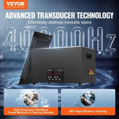 VEVOR Ultraschallreiniger 600 W digitales Ultraschallreinigungsgerät 30 L mit verbesserter Entgasung & Schonmodus, 40 kHz industrieller Ultraschallreiniger mit Timer & Heizung für Schmuckwerkzeuge VEVOR Ultraschallreiniger 600 W digitales Ultraschallreinigungsgerät 30 L mit verbesserter Entgasung & Schonmodus, 40 kHz industrieller Ultraschallreiniger mit Timer & Heizung für Schmuckwerkzeuge