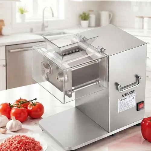 VEVOR Fleischschneidemaschine 850 W, Fleischschneider 5 mm Schnittstärke, Ideal zum Zerkleinern von Fleisch ohne Knochen & Weichem Gemüse, Schneidemaschine für Küche, Restaurant & Supermarkt – Bild 7
