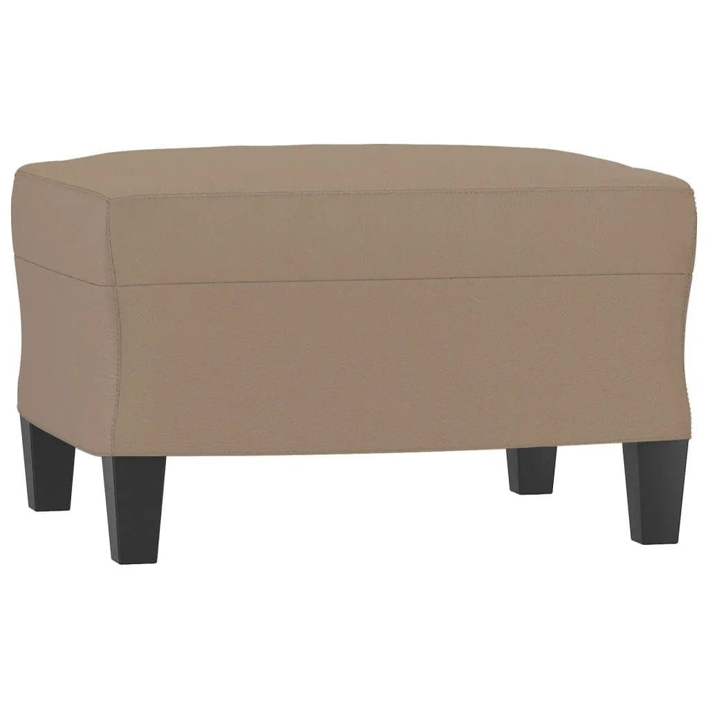 vidaXL 3-Sitzer-Sofa mit Hocker Cappuccino-Braun 180 cm Kunstleder – Bild 5