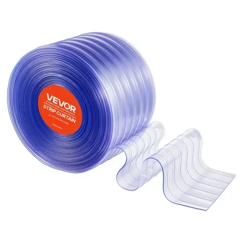 VEVOR PVC-Streifenvorhang, 45,72 m Länge x 30 cm Breite, Lamellenvorhang, Meterware, -20 °C bis 60 °C Vorhangstreifen für Türen von Supermärkten, Garagen, Lagerhallen, Tierhäusern, gerippt – Bild 8