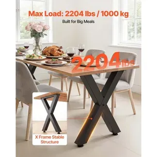 VEVOR Tischkufen 2er-Set 600×750 mm, X-Förmige Tischuntergestell 1000 kg, Tischbeine Kohlenstoffstahl, Möbelfüße, Tischgestell, Tischfüße für Schreibtische, Couchtische, Esstische, Schwarz VEVOR Tischkufen 2er-Set 600×750 mm, X-Förmige Tischuntergestell 1000 kg, Tischbeine Kohlenstoffstahl, Möbelfüße, Tischgestell, Tischfüße für Schreibtische, Couchtische, Esstische, Schwarz