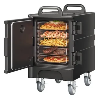 VEVOR Isolierter Speisenbehälterträger Warmhaltebox für Gastronomie 75 L, Speisenbehälter mit Doppelschnallen & Griffen, Speisenbehälterträger Lebensmitteltransportbox für Restaurant Schwarz (ohne Tablett) VEVOR Isolierter Speisenbehälterträger Warmhaltebox für Gastronomie 75 L, Speisenbehälter mit Doppelschnallen & Griffen, Speisenbehälterträger Lebensmitteltransportbox für Restaurant Schwarz (ohne Tablett)