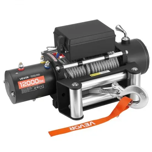 VEVOR Elektrische Seilwinde, 5400 kg, 12 V DC Elektrowinde mit 24 m Stahlseil, kabellose & kabelgebundene Fernbedienung, IP55 Offroadwinde zum Abschleppen von SUV, Jeep, Anhänger, Boot, Geländewagen – Bild 10