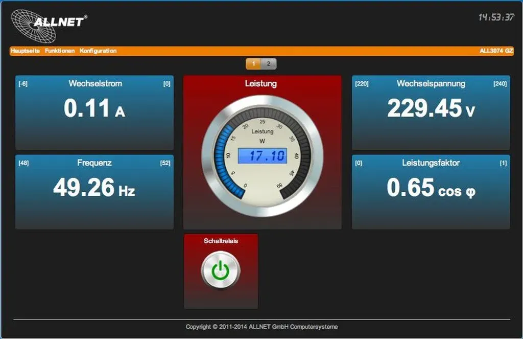 ALLNET MSR IO Zentrale Schaltsteckdose ALL3075v4 inkl. WLAN & Strommessung für IP Gebäude Automation – Bild 4