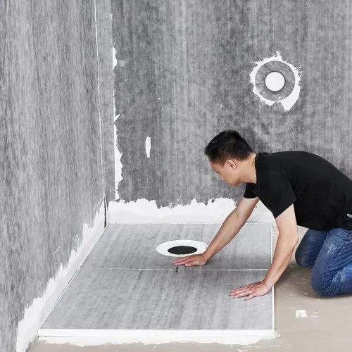 VEVOR Duschrand-Set, 1524 x 965 x 28 mm, großes Duschwannen-Set mit 16,5 cm versetztem Abfluss, leichte EPS-Duschinstallations-Sets mit 2 wasserdichten Tüchern, Duschwannen-Neigungsstangen – Bild 7