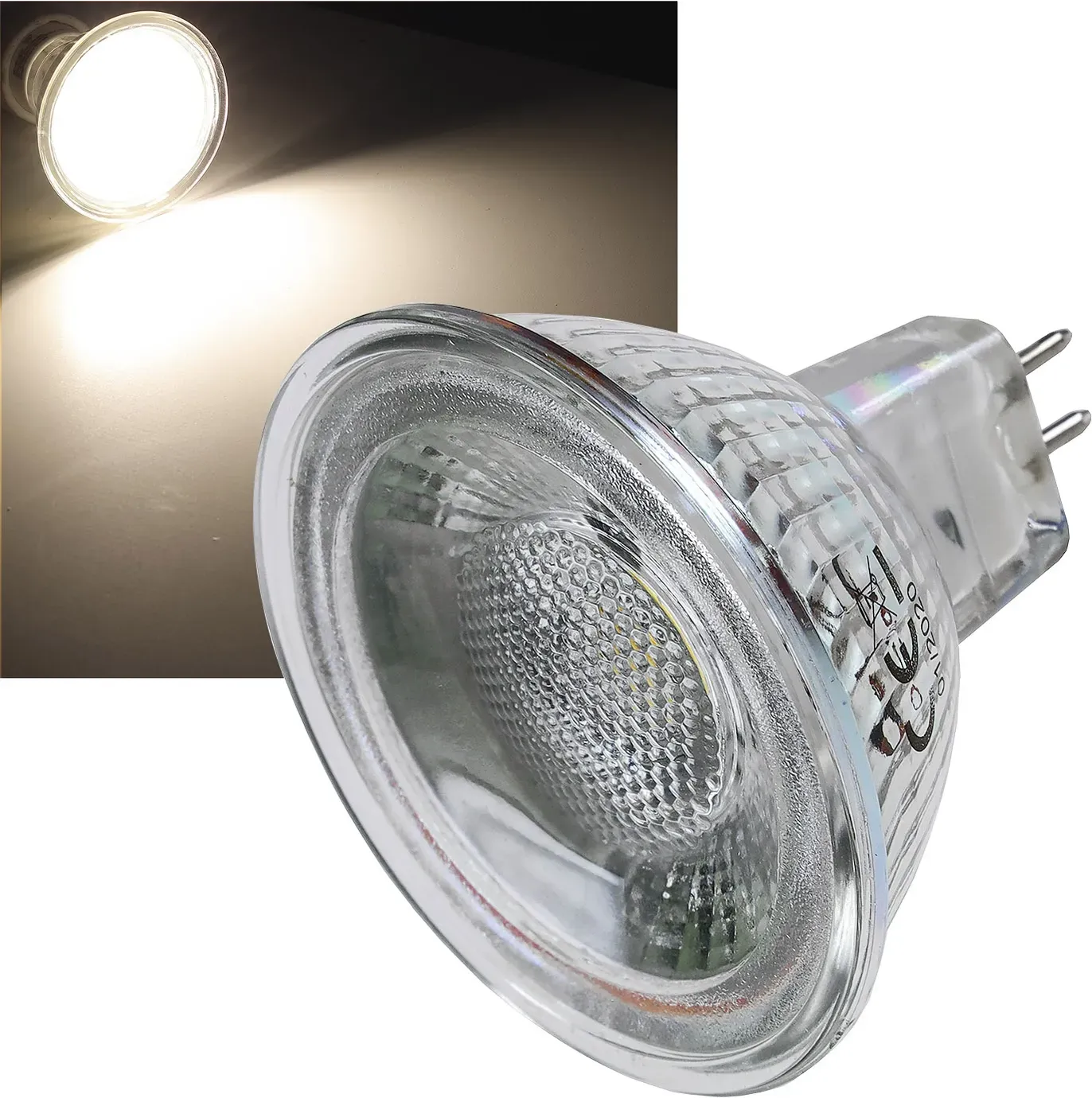 LED Strahler MR16 “H50 COB” 4000k, 460lm, 12V/5W, neutralweiß LED Strahler MR16 “H50 COB” 4000k, 460lm, 12V/5W, neutralweiß