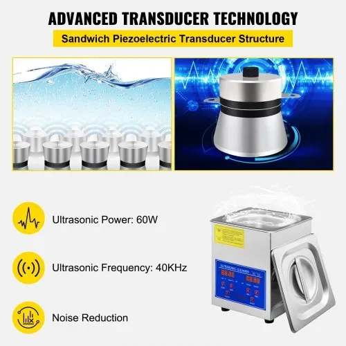 VEVOR Ultraschallreiniger Ultraschall Reinigungsgerät Heizung Timer 60W – Bild 2