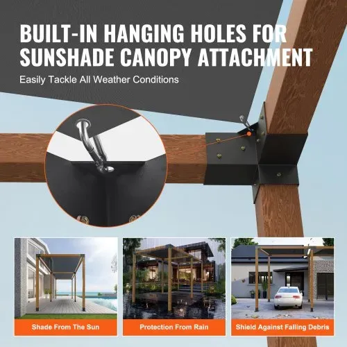 VEVOR 4er-Set Pfostenverbinder 10 x 10 cm (Innengröße 91,44 x 91,44 mm) Pfostenecke Pergola Eckverbinder Holzverbinder 90°-Stiefelstruktur Eckhalterung Holzbalken Pavillon Halterungs Set – Bild 3