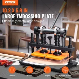 VEVOR Leder Stanzmaschine Manuelle Lederschneidemaschine 26 x 15 cm, Leder Prägemaschine 1,5 t Belastbare Leder-Stanzmaschine Geeignet für Leder, PVC/EVA-Schaumstoff, nicht Klebende Materialien VEVOR Leder Stanzmaschine Manuelle Lederschneidemaschine 26 x 15 cm, Leder Prägemaschine 1,5 t Belastbare Leder-Stanzmaschine Geeignet für Leder, PVC/EVA-Schaumstoff, nicht Klebende Materialien