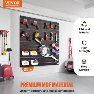 VEVOR 2er-Set Wandpanel Werkzeugwand 129,1×129,1cm Wandpaneel MDF Werkzeughalter Organizer, Lamellenwand Slatwall Stecktafel Pegboard Wandhalterung Ideal für Werkstatt Lager Keller Werkbank Garage VEVOR 2er-Set Wandpanel Werkzeugwand 129,1×129,1cm Wandpaneel MDF Werkzeughalter Organizer, Lamellenwand Slatwall Stecktafel Pegboard Wandhalterung Ideal für Werkstatt Lager Keller Werkbank Garage