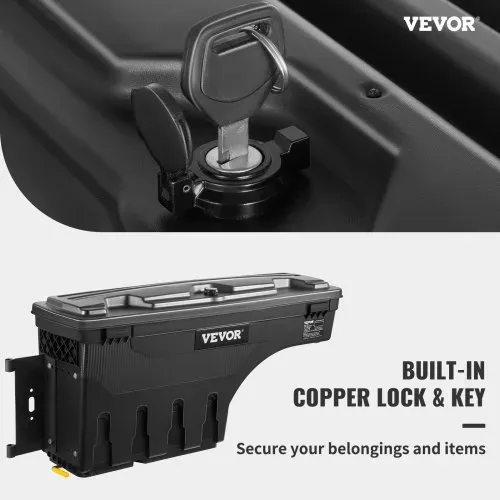 VEVOR LKW-Ladefläche Staufach, abschließbarer Deckel, wasserdicht ABS Radkasten Werkzeugkasten 25 L, kompatibel mit Chevrolet Silverado 1500 GMC Sierra 1500 2019-2021, Fahrerseite, Schwarz VEVOR LKW-Ladefläche Staufach, abschließbarer Deckel, wasserdicht ABS Radkasten Werkzeugkasten 25 L, kompatibel mit Chevrolet Silverado 1500 GMC Sierra 1500 2019-2021, Fahrerseite, Schwarz