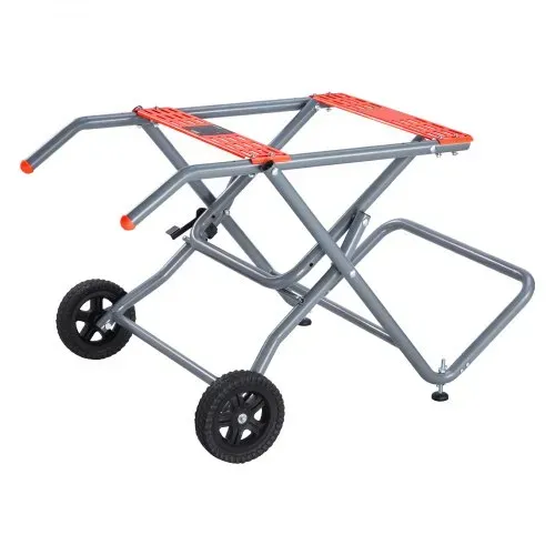 VEVOR Tischkreissägenständer, 158 kg Tragkraft, rollender, faltbares Untergestell mit 8 Zoll Gummirädern, einfache Lagerung, universell für die meisten Marken von Tischkreissägen, 1100x760x620 mm – Bild 10