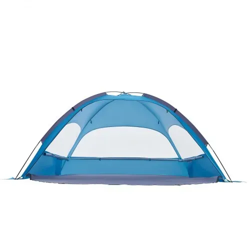 VEVOR Strandmuschel Sonnenschutz für 3 Personen, UPF 50+ Schutz, Tragbares Strandzelt mit Tragetasche & Bodenverankerungen, Leichter Strandsonnenschirm für Camping Angeln Picknick, Sonnenzelt – Bild 8