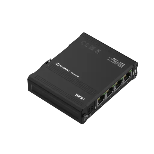 Teltonika · Switch · TSW304 · 4 Port Gigabit Industrial unmanaged Switch DIN RAIL Teltonika · Switch · TSW304 · 4 Port Gigabit Industrial unmanaged Switch DIN RAIL