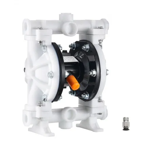 VEVOR Druckluft-Doppelmembranpumpe, 16,64L/min, 38,1 mm Einlass & Auslass, pneumatische Altöl-Transferpumpe, max. 100 PSI, Polypropylengehäuse, luftbetrieben für Diesel, Fett, Kerosin, Benzin VEVOR Druckluft-Doppelmembranpumpe, 16,64L/min, 38,1 mm Einlass & Auslass, pneumatische Altöl-Transferpumpe, max. 100 PSI, Polypropylengehäuse, luftbetrieben für Diesel, Fett, Kerosin, Benzin