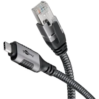 Ethernet-Kabel USB-C 3.2 Gen2 Stecker > RJ-45 Stecker, LAN-Adapter Ethernet-Kabel USB-C 3.2 Gen2 Stecker > RJ-45 Stecker, LAN-Adapter
