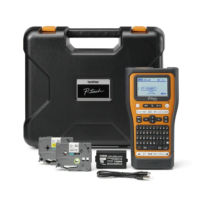 Brother PT-E560BTVP Etikettendrucker Wärmeübertragung 180 x 180 DPI 20 mm/sek Verkabelt & Kabellos HSE/TZe Bluetooth QWERTZ – Bild 2