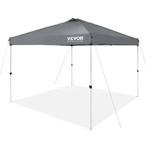 VEVOR Pavillon 304,8x304,8x320cm Gartenzelt 250D PU Silber beschichtetes Gewebe Faltpavillon inkl. Aufbewahrungstasche Partyzelt 6-8 Personen Pop up Zelt Faltzelt Gartenpavillon für Campingausflug – Bild 9