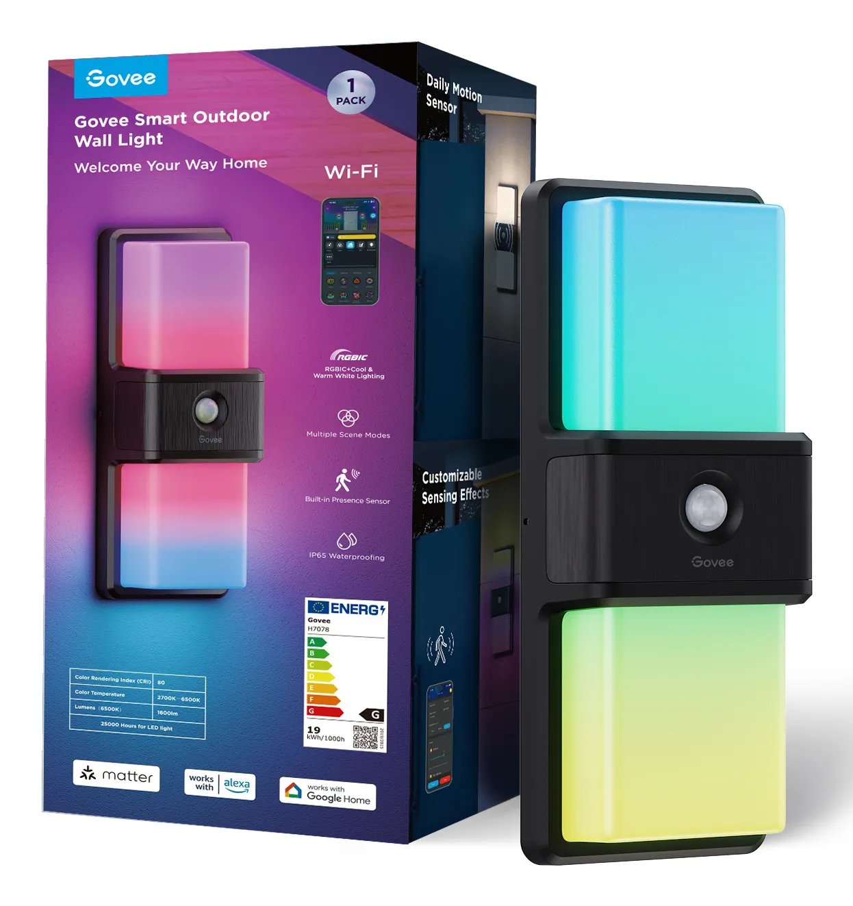 Govee H7078 Intelligente Wandleuchte Wi-Fi/Bluetooth 24 W – Bild 2